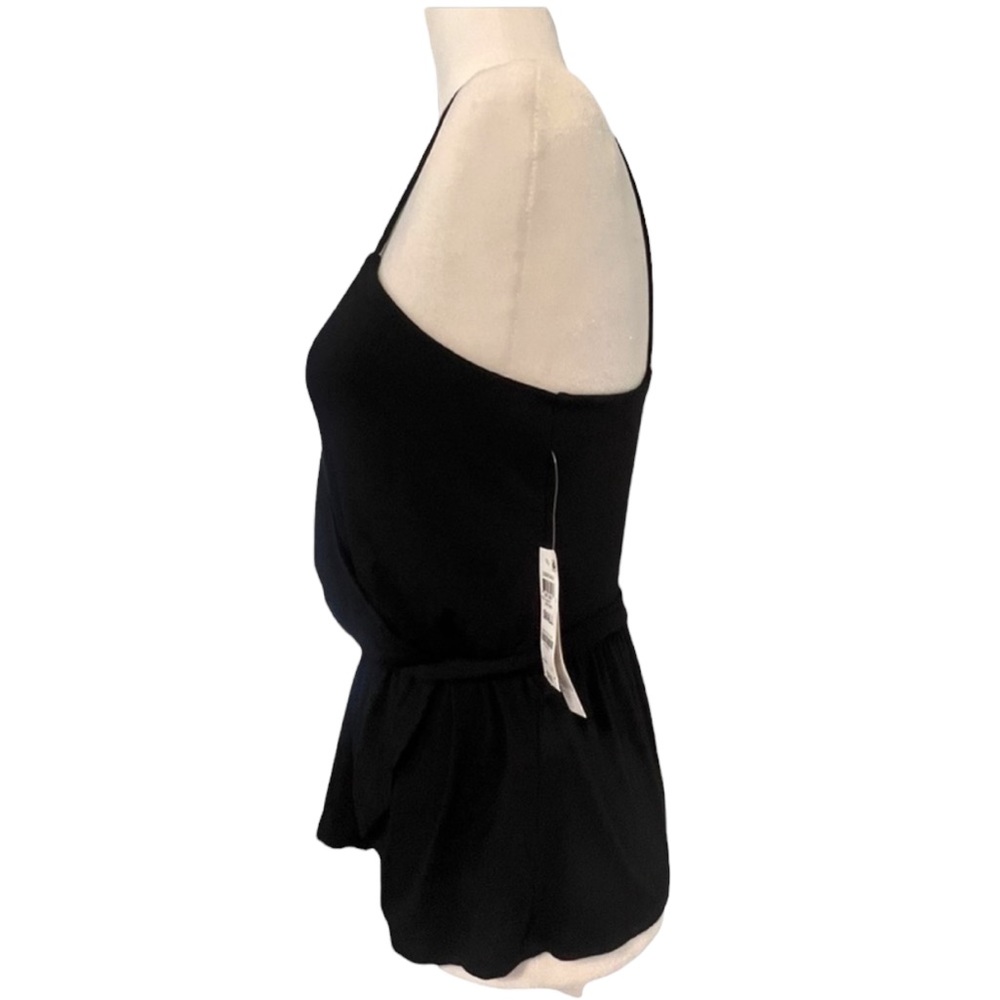 Bar III Essentials Spaghetti Strap Deep Black Top… - image 4